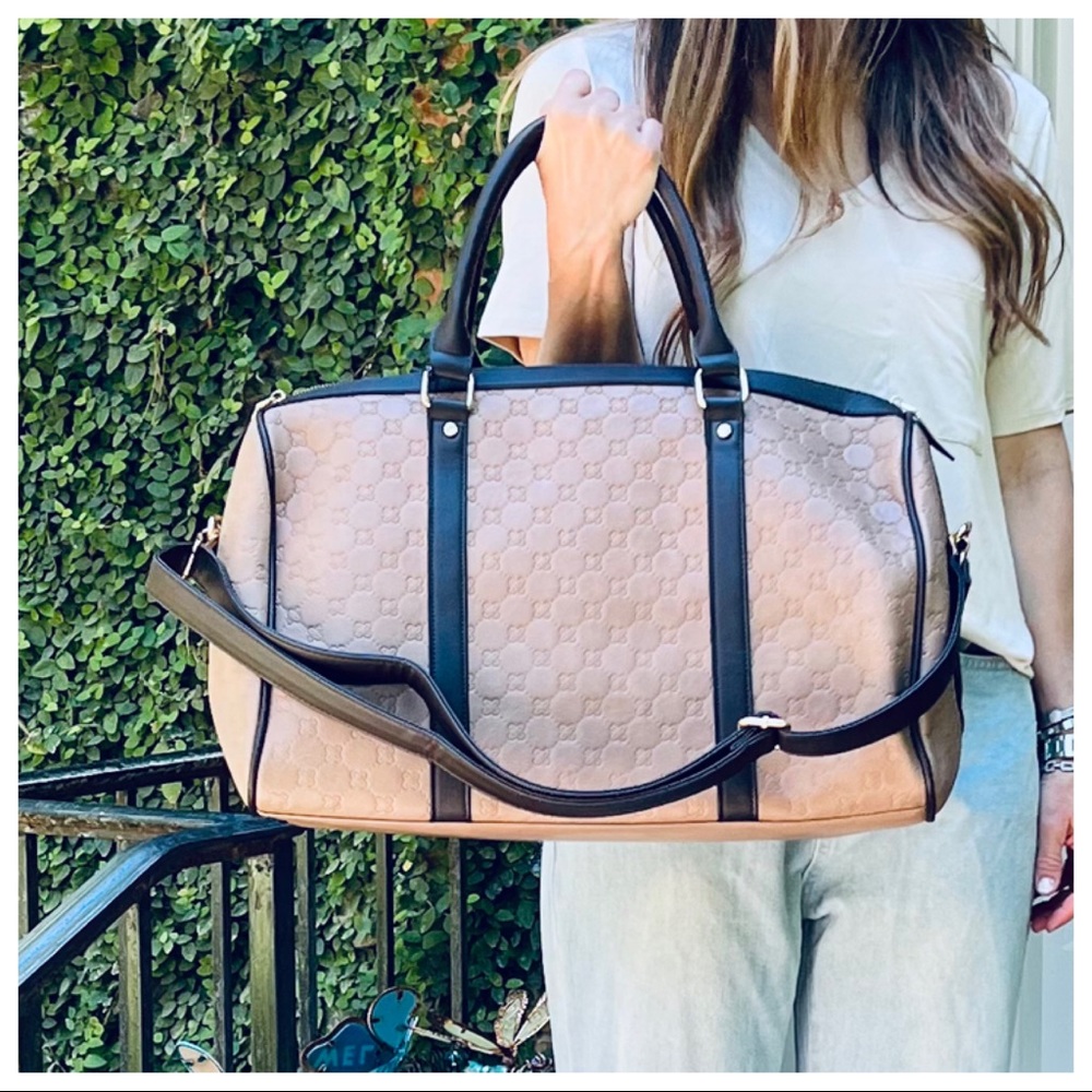 Embossed Fabulous vegan Weekend Travel Duffle - Picture 6 of 11